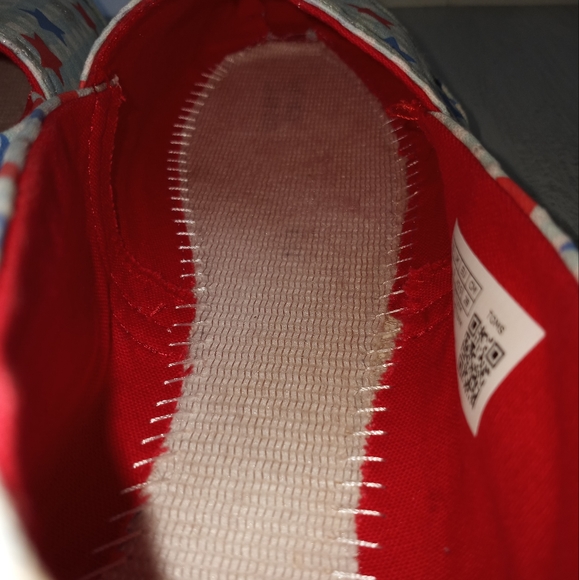 Toms White Blue Gingham Stars Glow In The Dark Alpargata Women's Size 11 - Picture 10 of 16